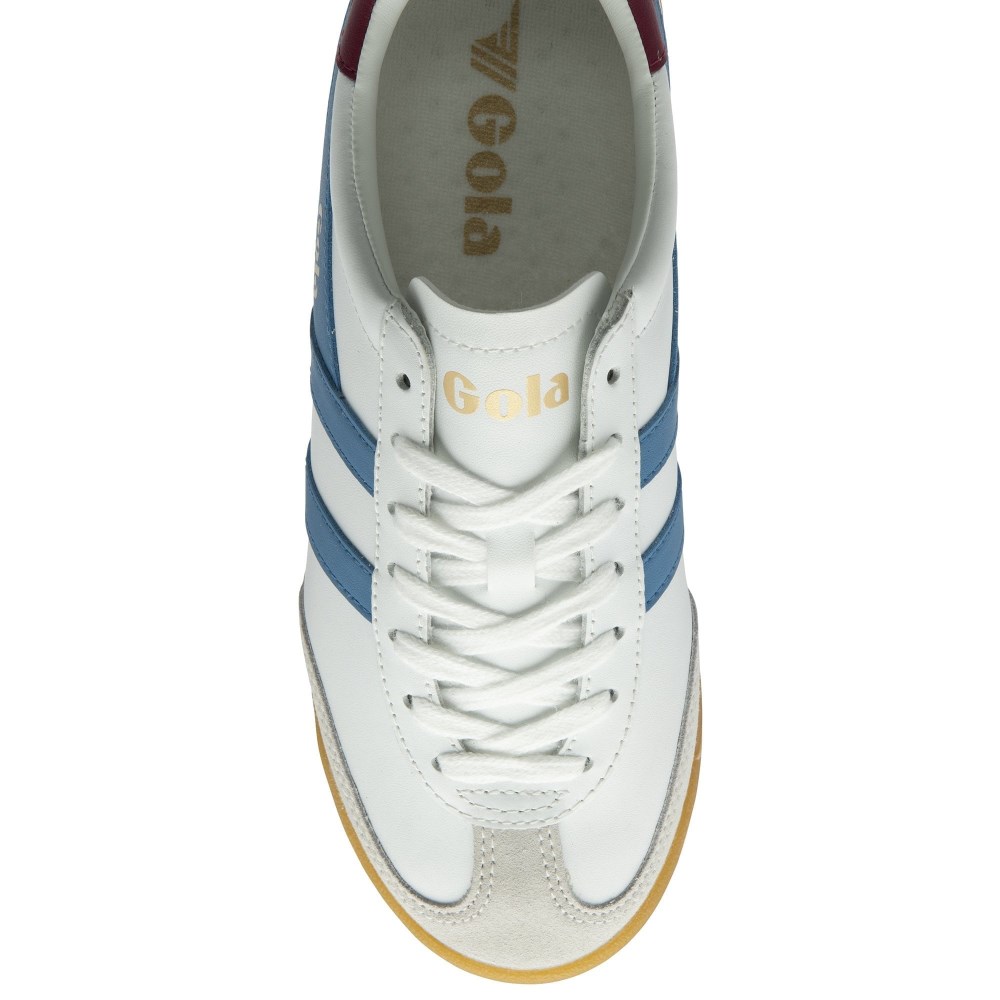 Gola Classics Women's Torpedo Leather Sneakers - White/Santorini/Cerise