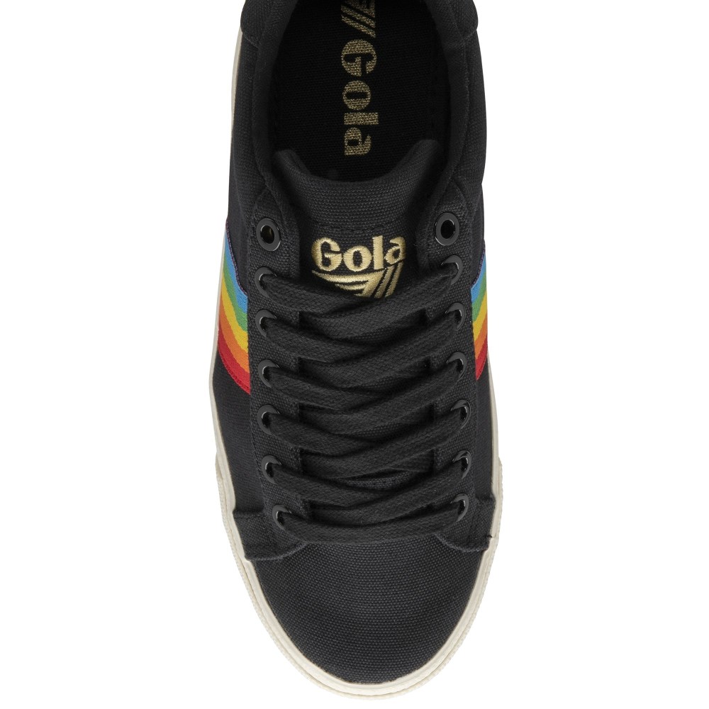 Vegan Gola Classics Women's Orchid Platform Rainbow - Black/Multi