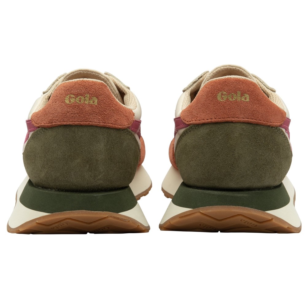 Gola Classics Women's Indiana Sneakers - Wheat/Khaki/Raspberry
