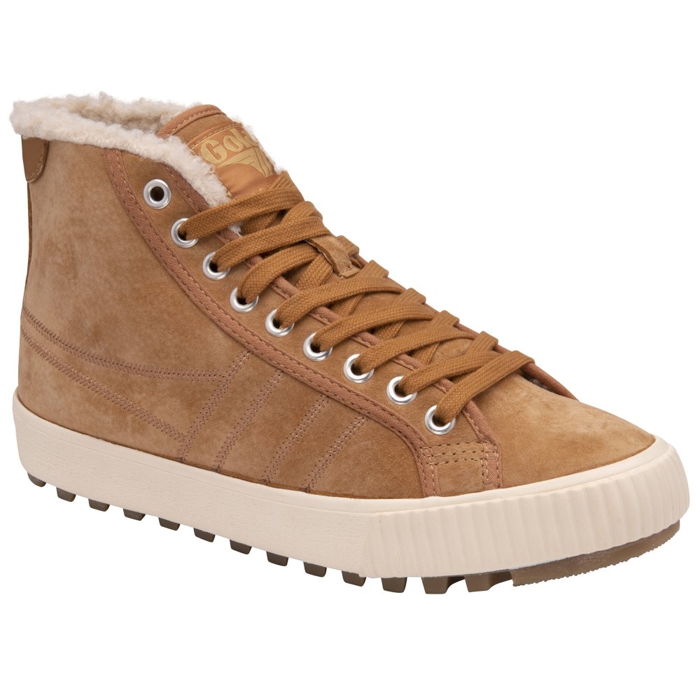 Gola Classics Women's Nordic High Plimsolls - Light Caramel