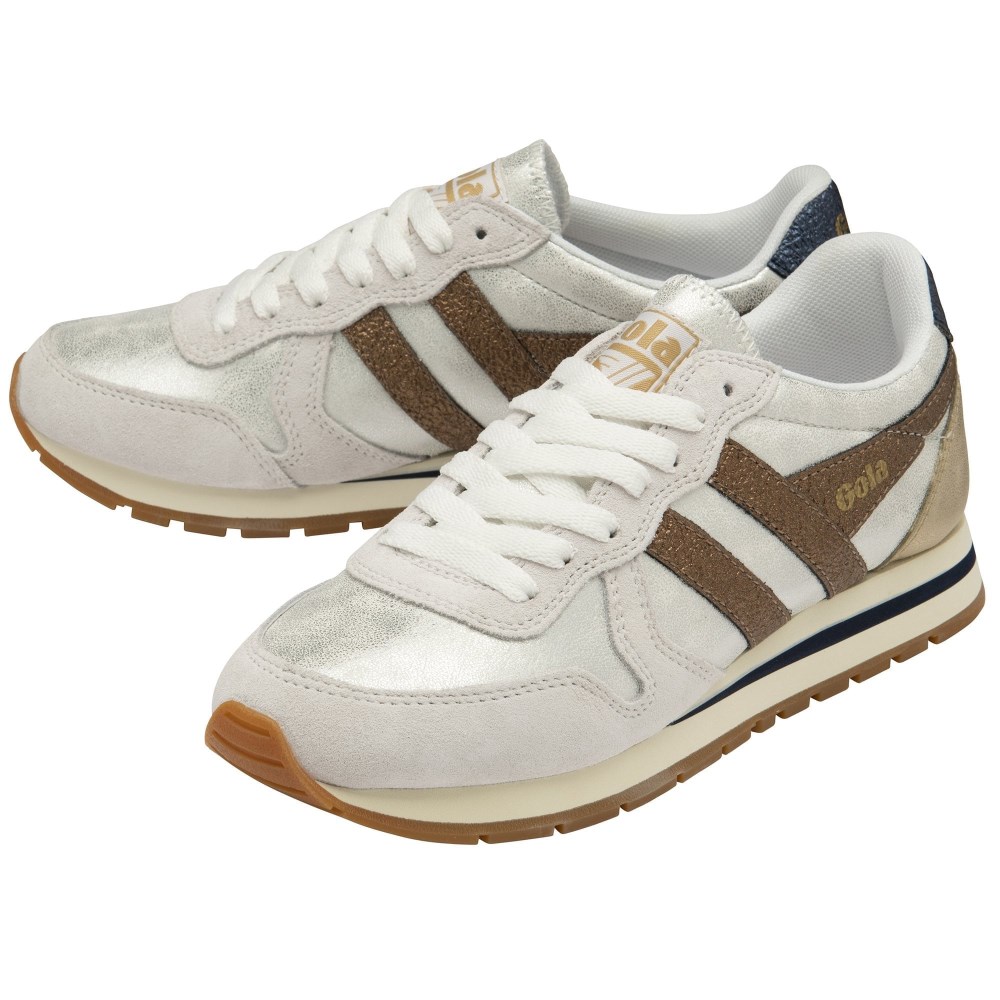 Gola Classics Women's Daytona Blaze Sneakers - White/Copper/Navy