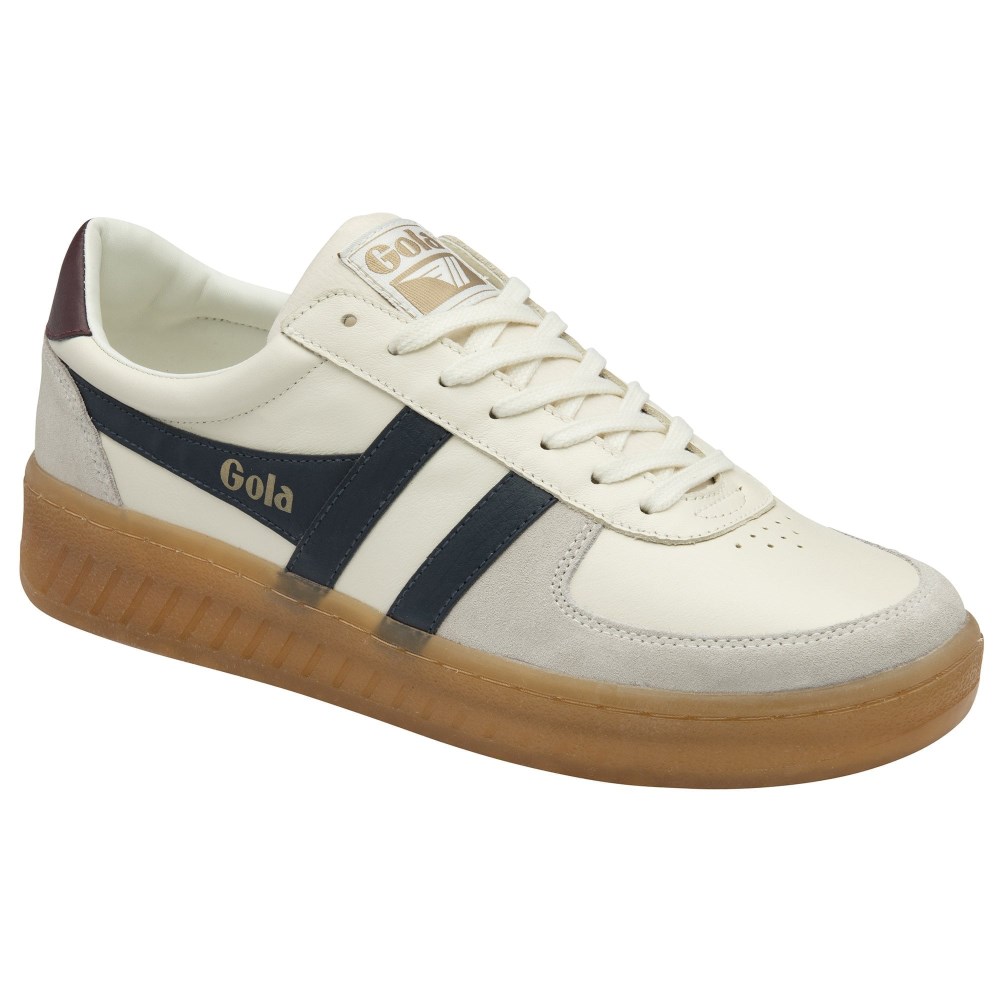 Gola Classics Men's Grandslam Elite Sneakers - Off White/Navy/Burgundy/Gum