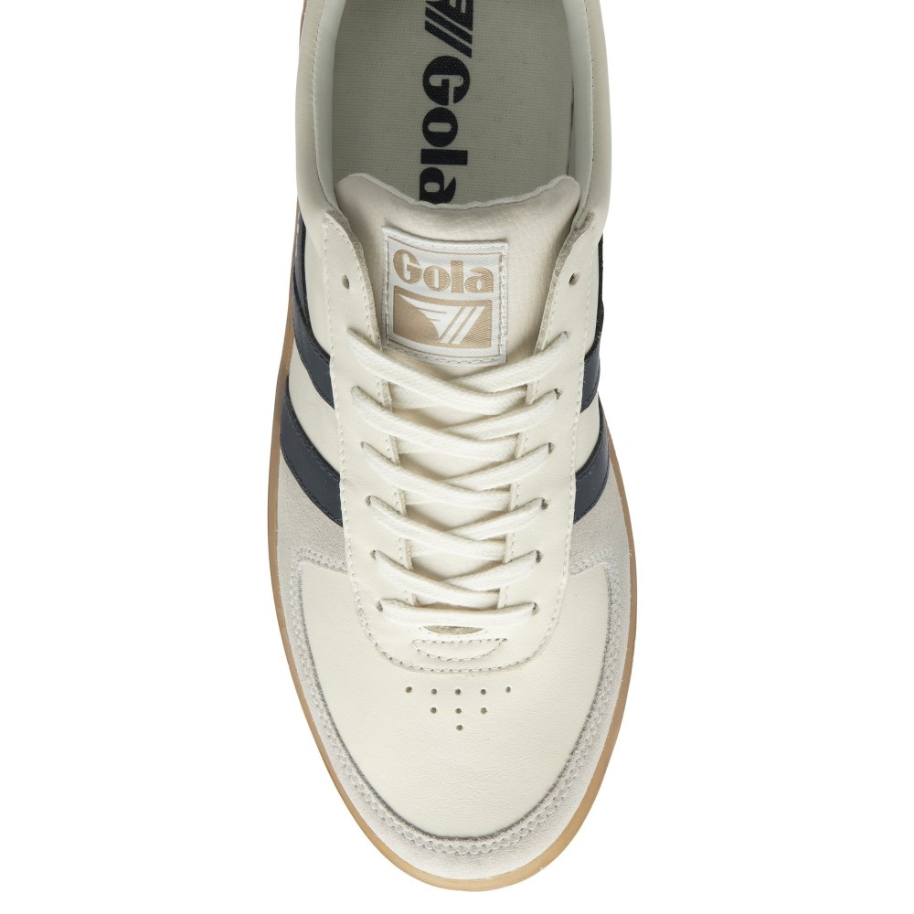 Gola Classics Men's Grandslam Elite Sneakers - Off White/Navy/Burgundy/Gum