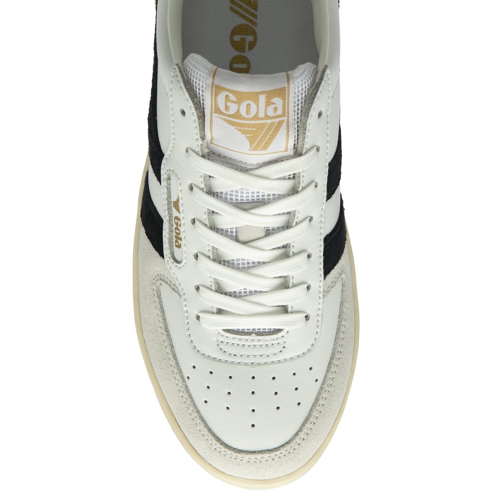Gola Classics Women's Hawk Sneakers - White/Black/Gold