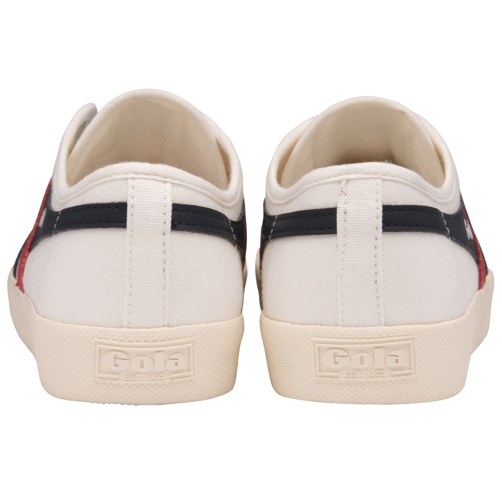 Vegan Gola Classics Women's Coaster - Off White/Navy/Red