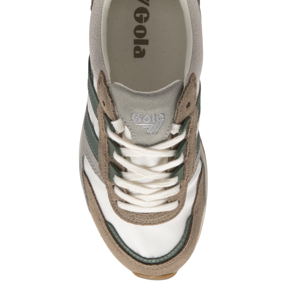 Gola Classics Women's Chicago Sneakers - Off White/Cappuccino/Sage