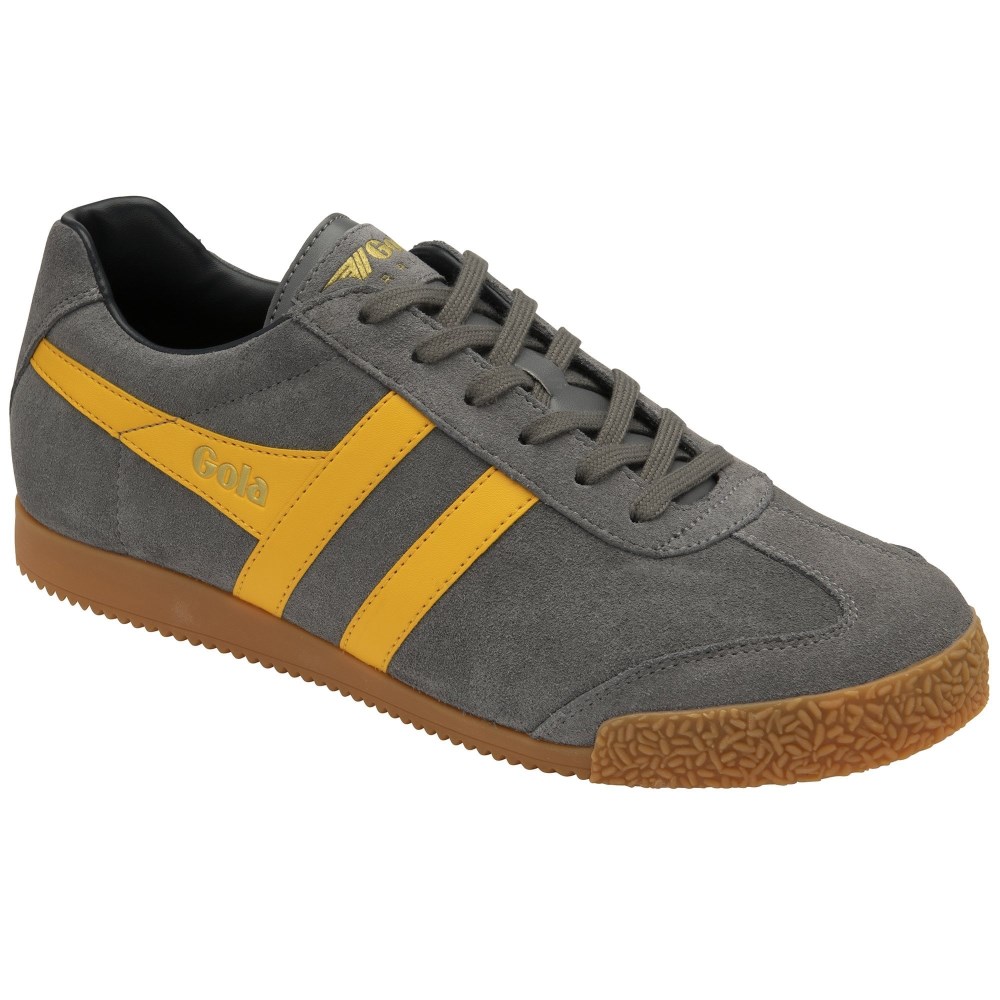Gola Classics Men's Harrier Suede Sneakers - Ash/Sun/Navy
