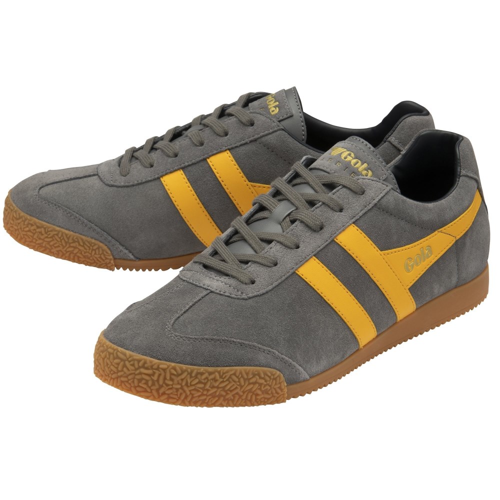Gola Classics Men's Harrier Suede Sneakers - Ash/Sun/Navy