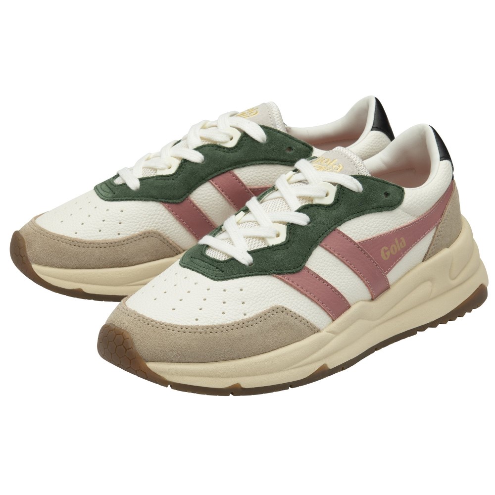Gola Classics Women's Saturn Quadrant Sneakers - Off White/Bone/Coral Pink