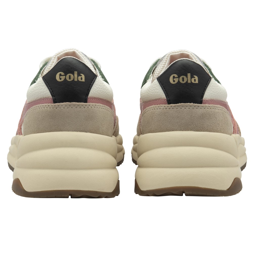 Gola Classics Women's Saturn Quadrant Sneakers - Off White/Bone/Coral Pink
