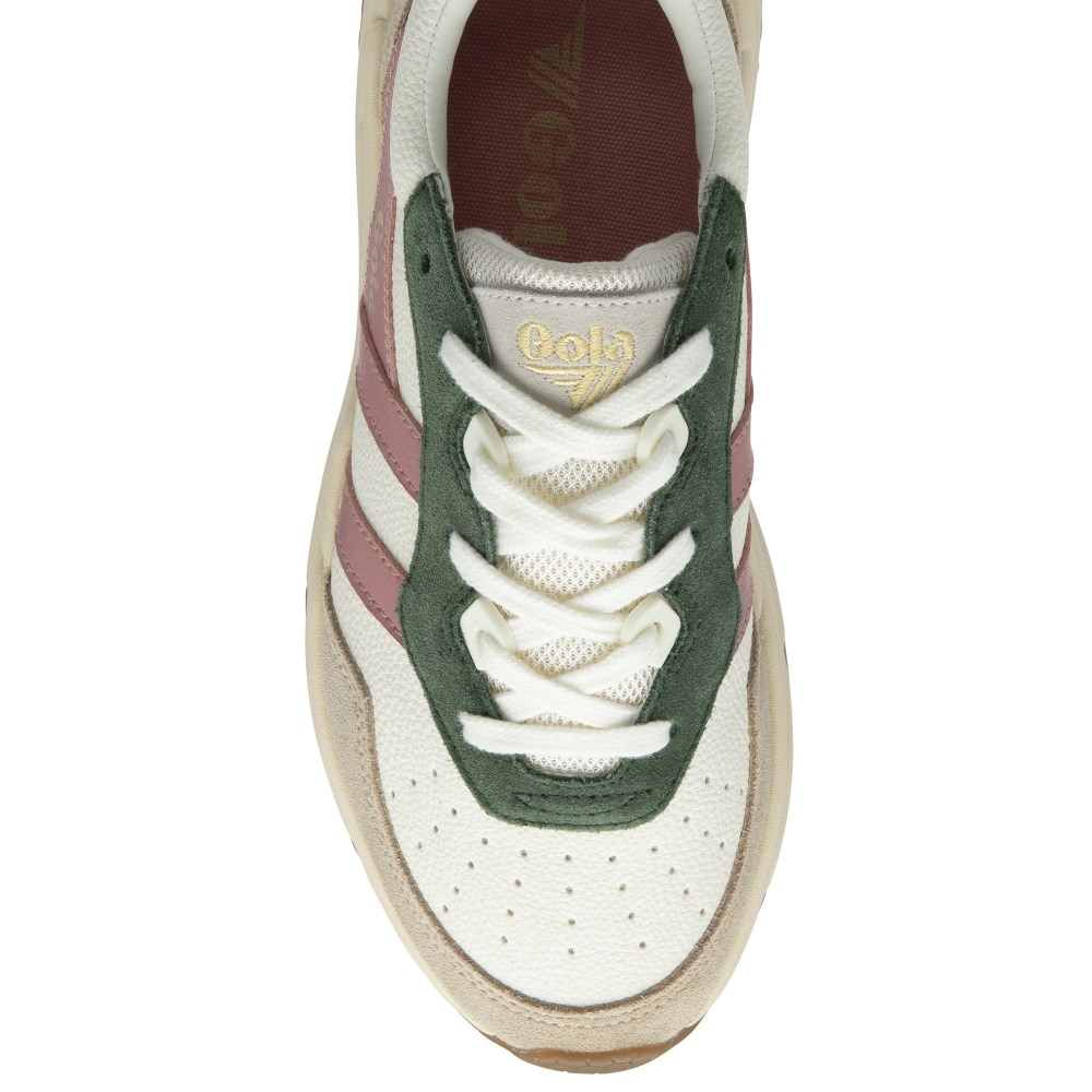 Gola Classics Women's Saturn Quadrant Sneakers - Off White/Bone/Coral Pink