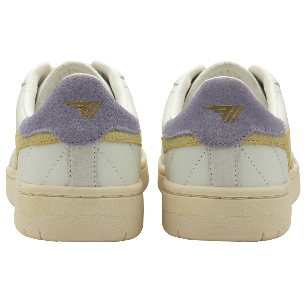 Gola Classics Women's Falcon Sneakers - White/Lemon/Lavender