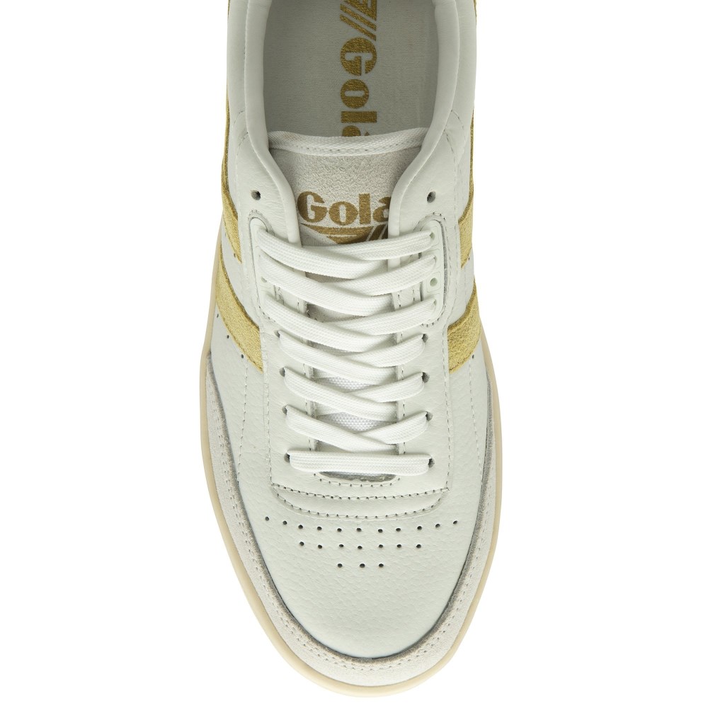 Gola Classics Women's Falcon Sneakers - White/Lemon/Lavender