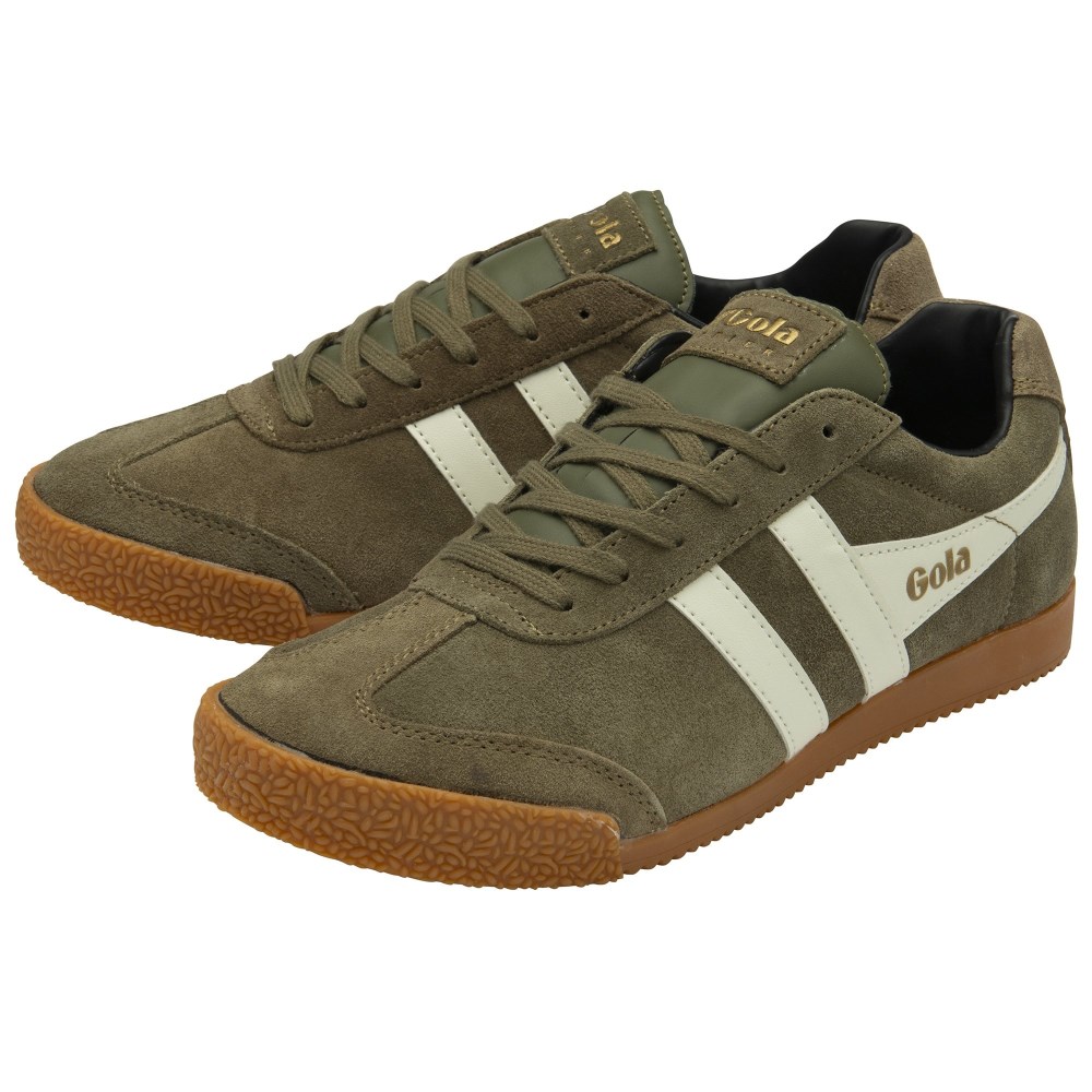 Gola Classics Men's Harrier Suede Sneakers - Khaki/Off White/Black