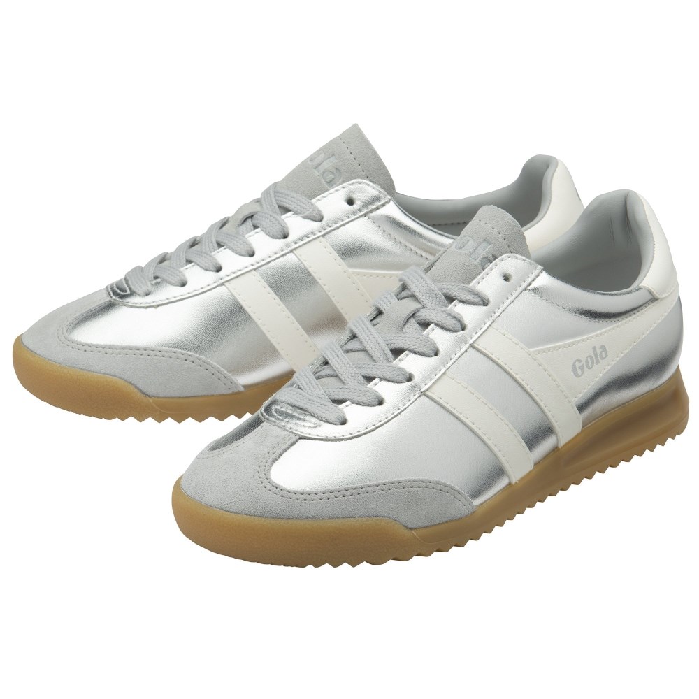 Gola Classics Women's Torpedo Glimmer Sneakers - Silver/Off White