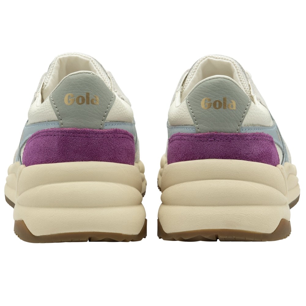 Gola Classics Women's Saturn Sneakers - Off White/Ice Blue/Foxglove