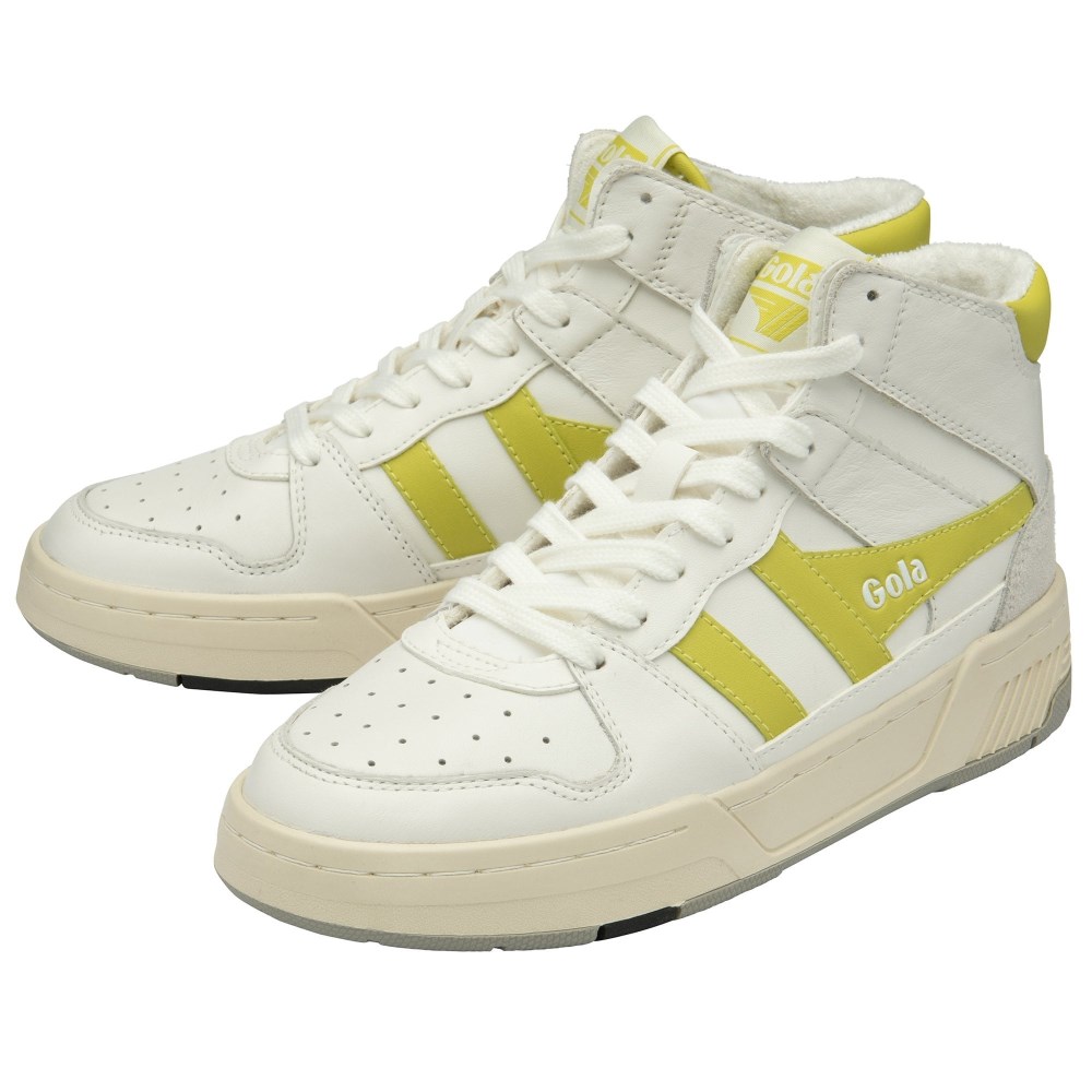 Gola Classics Women's Allcourt High Sneakers - White/Sulphur