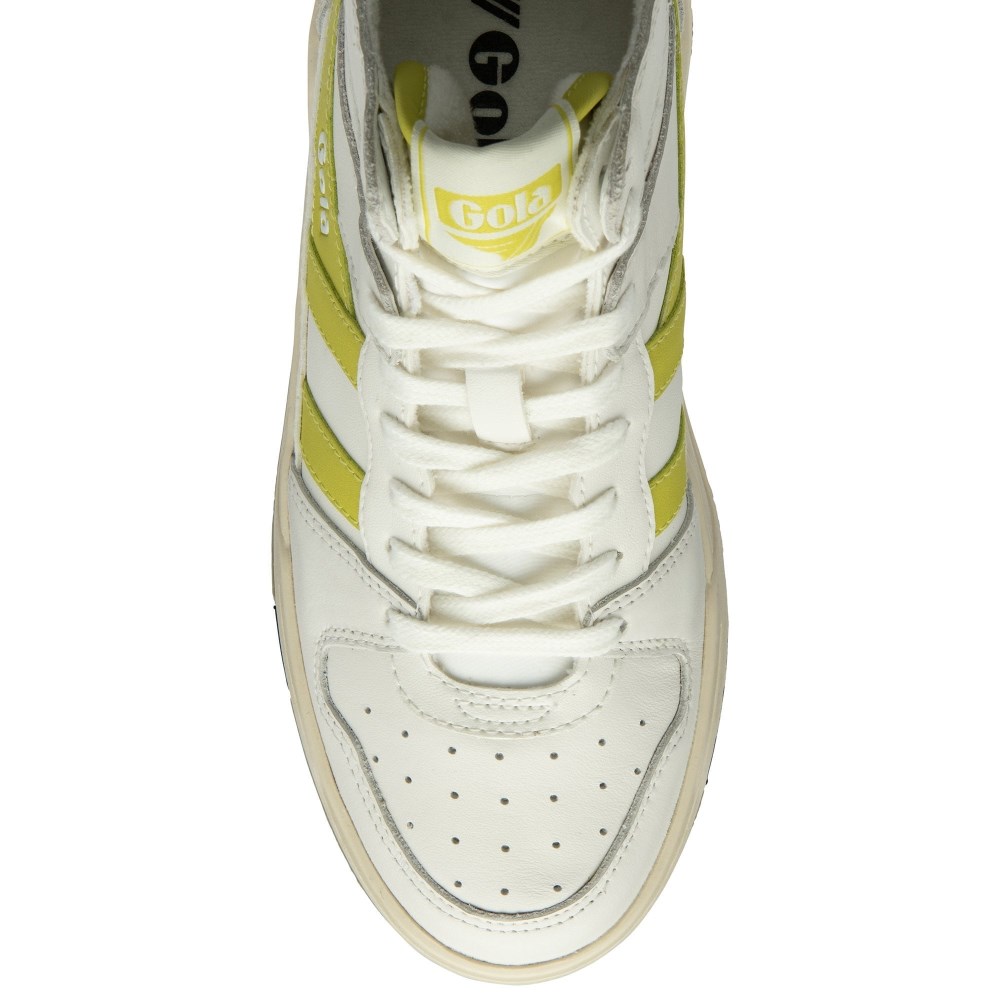 Gola Classics Women's Allcourt High Sneakers - White/Sulphur