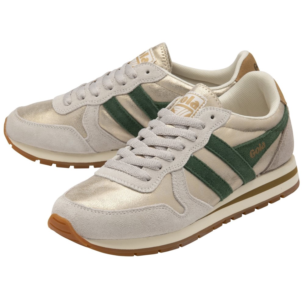 Gola Classics Women's Daytona Blaze Sneakers - Gold/Evergreen/Brown Sugar