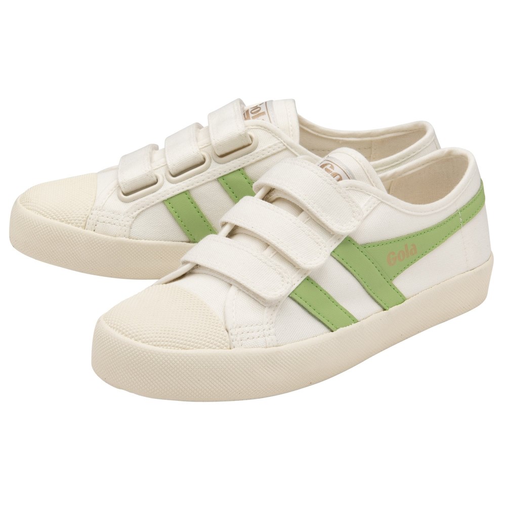 Vegan Gola Classics Women's Coaster Strap - Off White/Patina Green