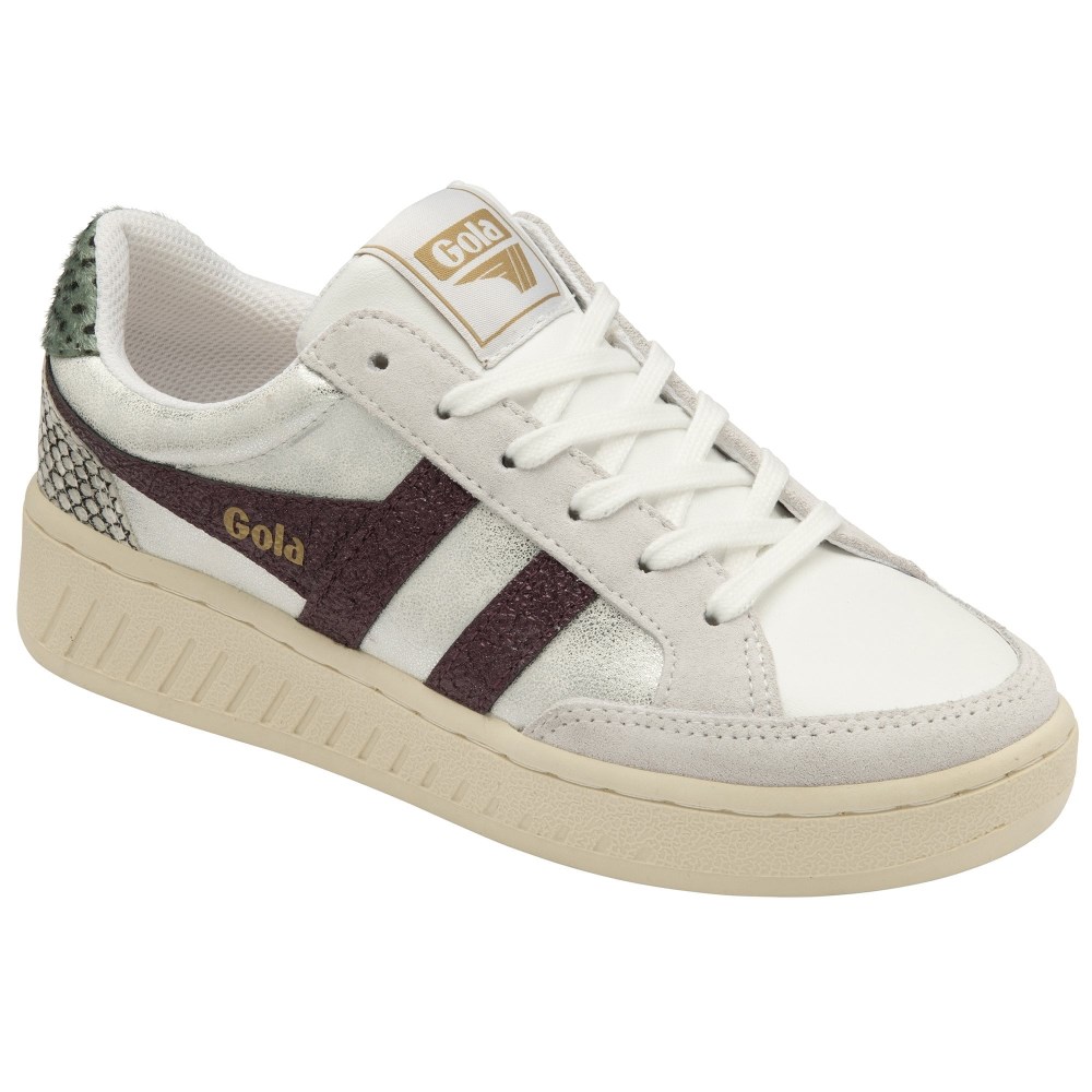 Gola Classics Women's Superslam Blaze Sneakers - White/Plum/Sage