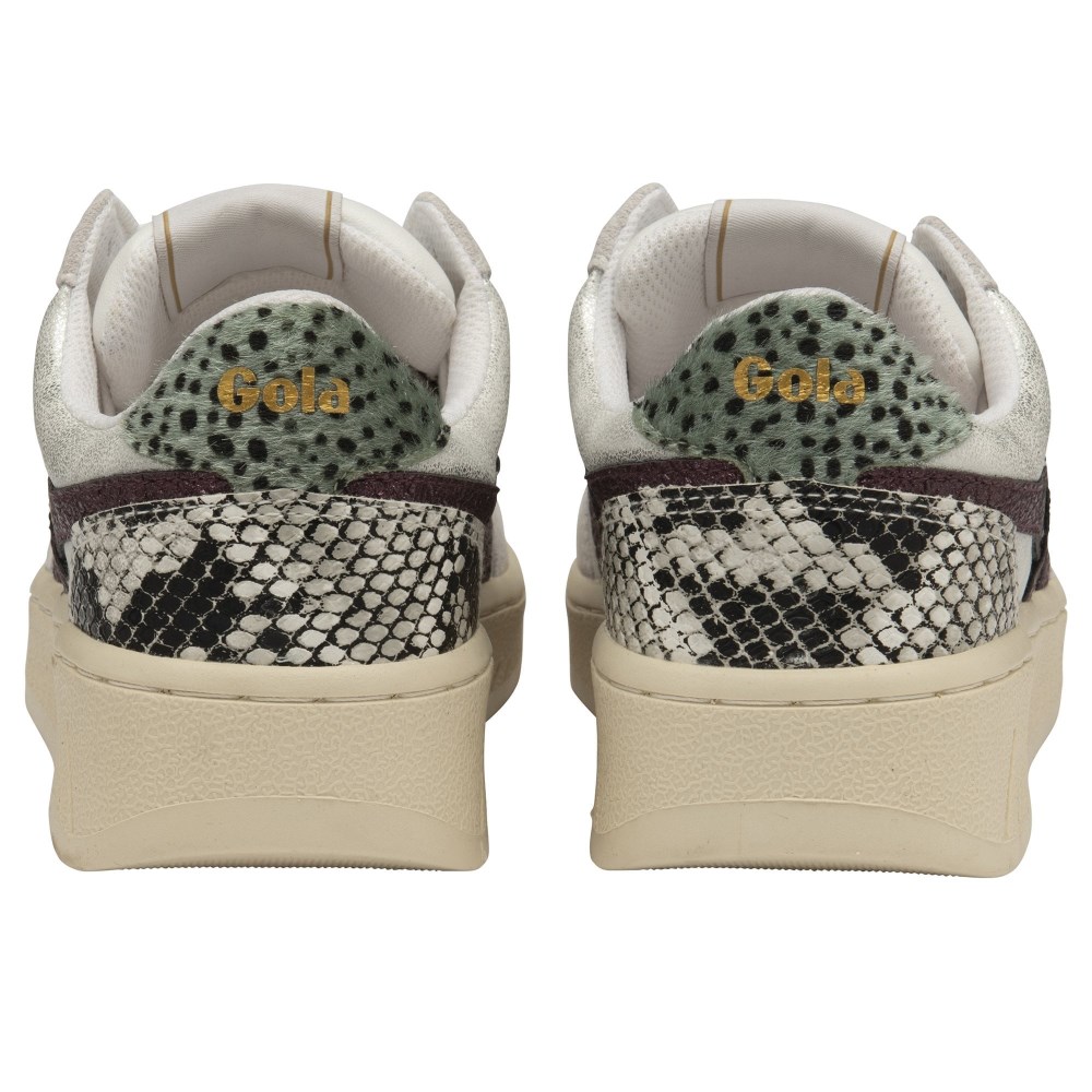 Gola Classics Women's Superslam Blaze Sneakers - White/Plum/Sage