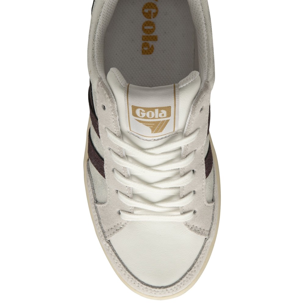 Gola Classics Women's Superslam Blaze Sneakers - White/Plum/Sage