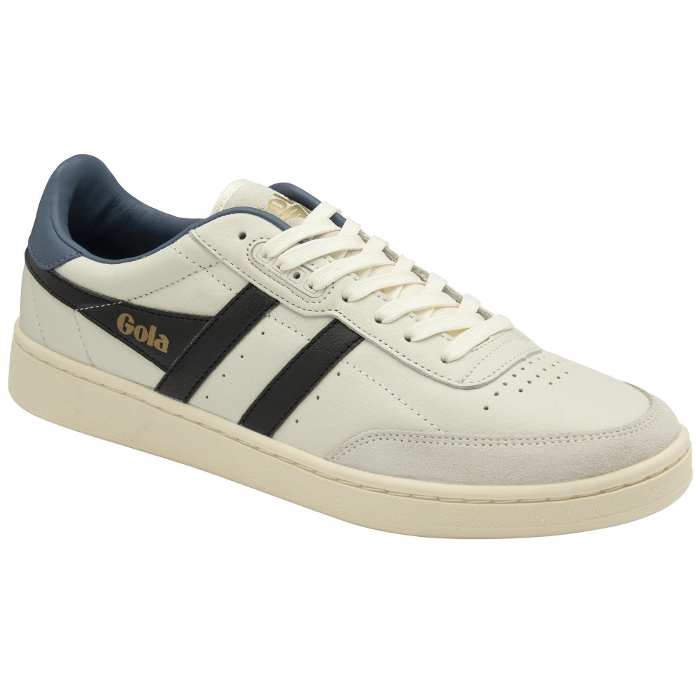 Gola Classics Men's Contact Leather Sneakers - Off White/Black/Moonlight