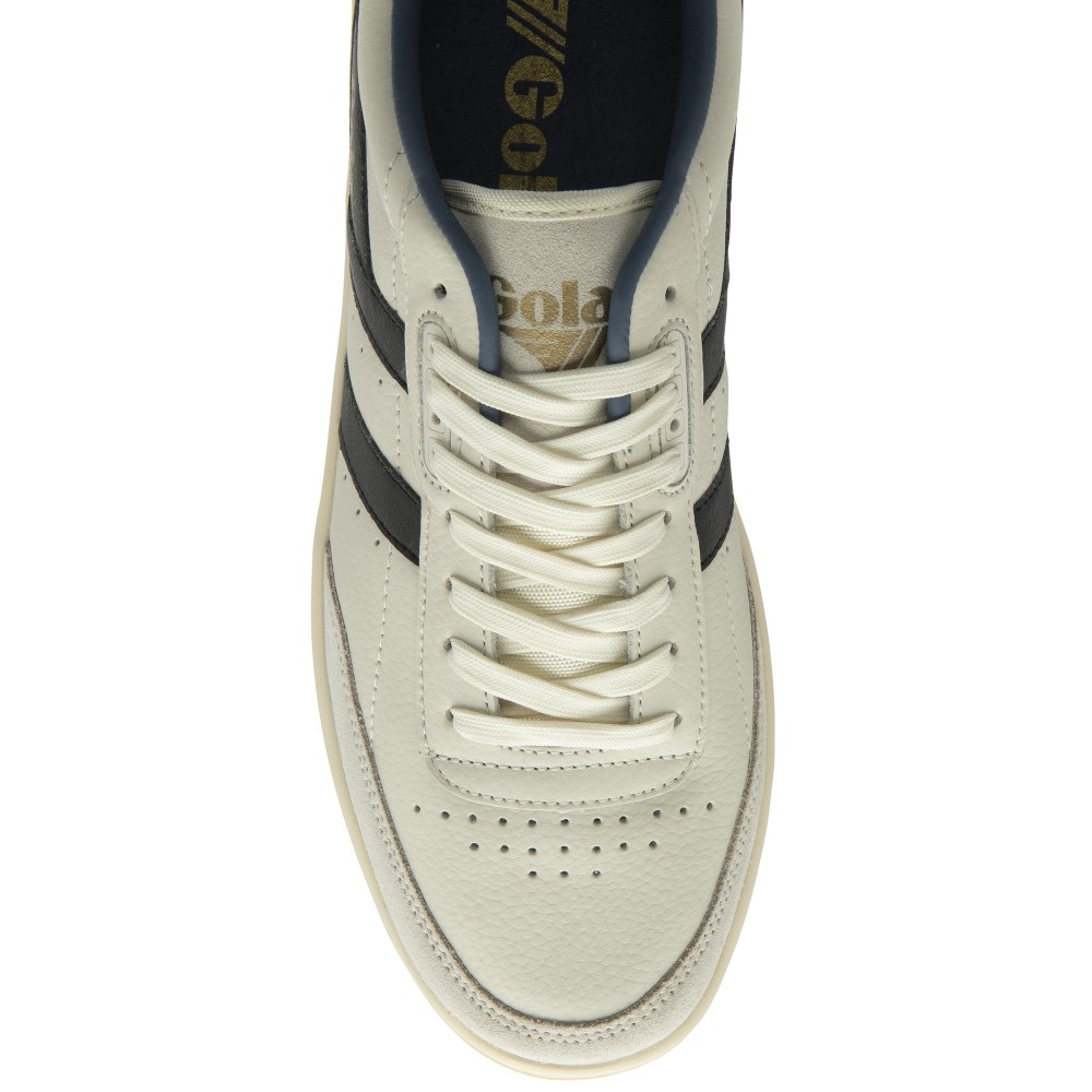 Gola Classics Men's Contact Leather Sneakers - Off White/Black/Moonlight