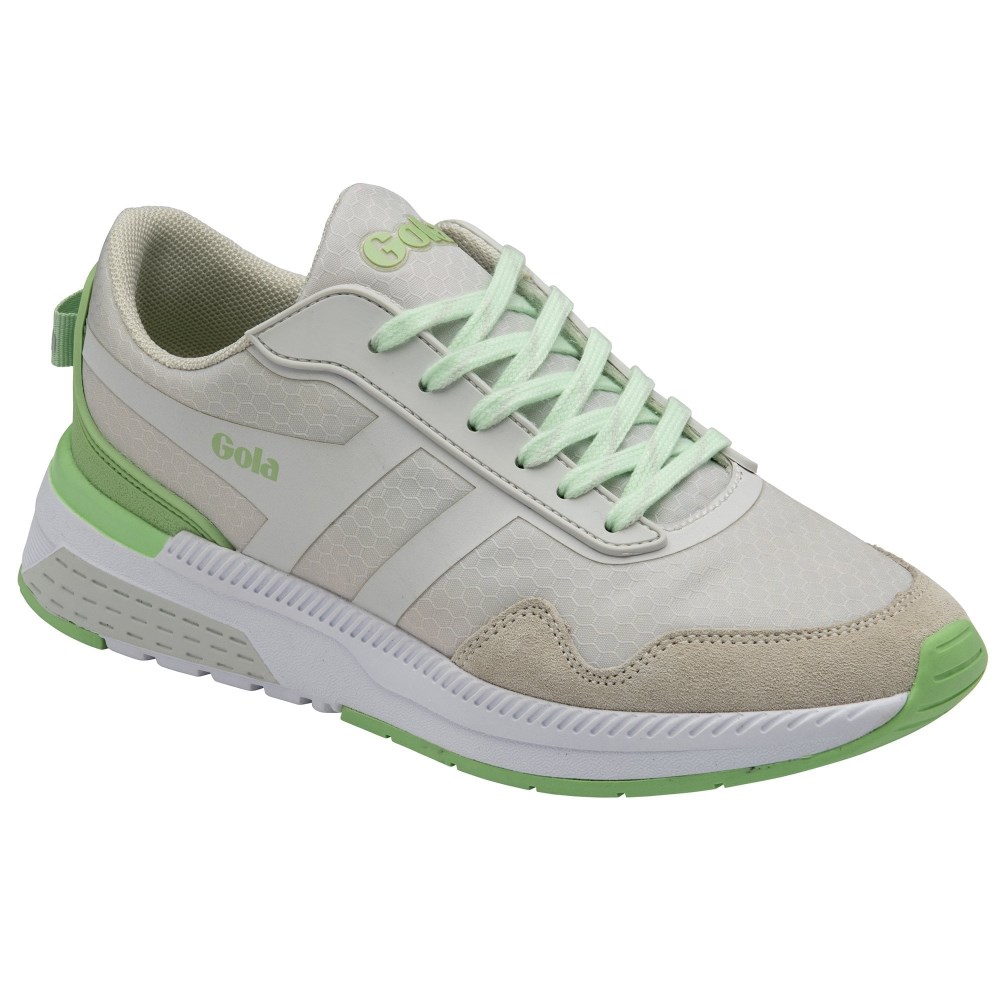 Gola Performance Women's Atomics Sneakers - Arcade White/Patina Green