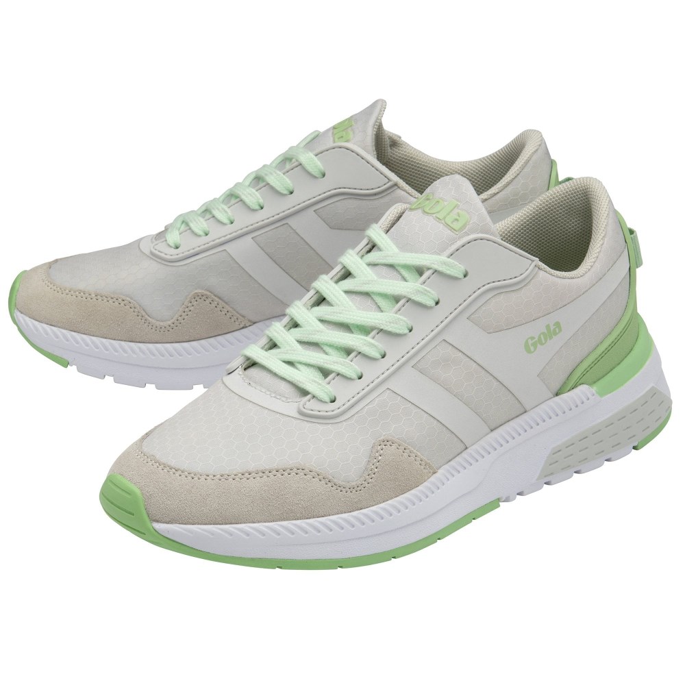Gola Performance Women's Atomics Sneakers - Arcade White/Patina Green