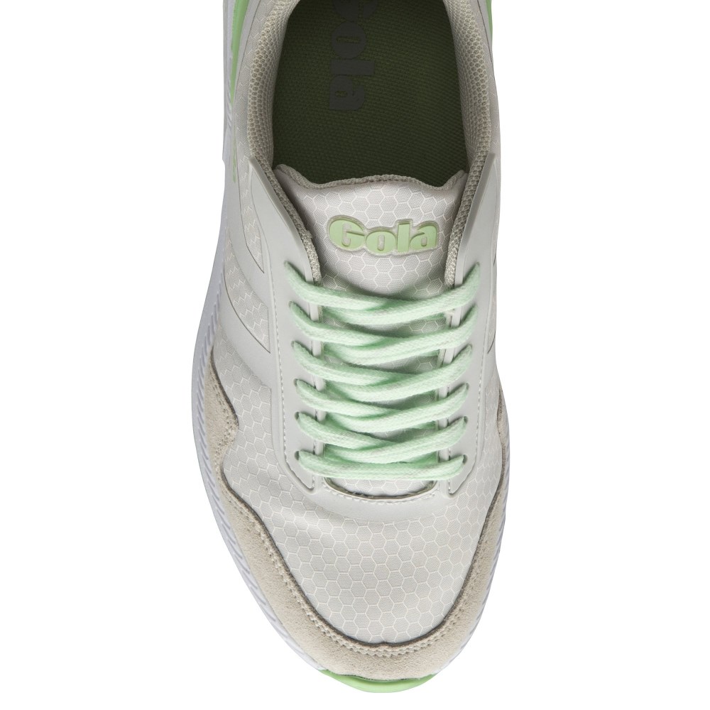 Gola Performance Women's Atomics Sneakers - Arcade White/Patina Green