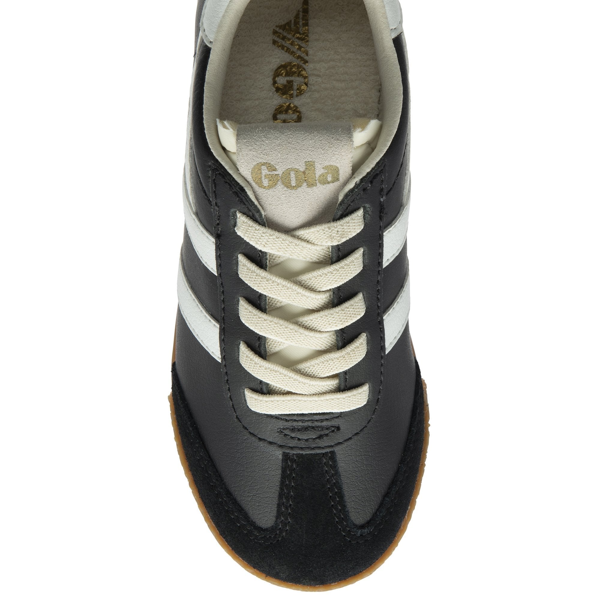 Gola Classics Kids' Elan Leather Sneakers - Black/White
