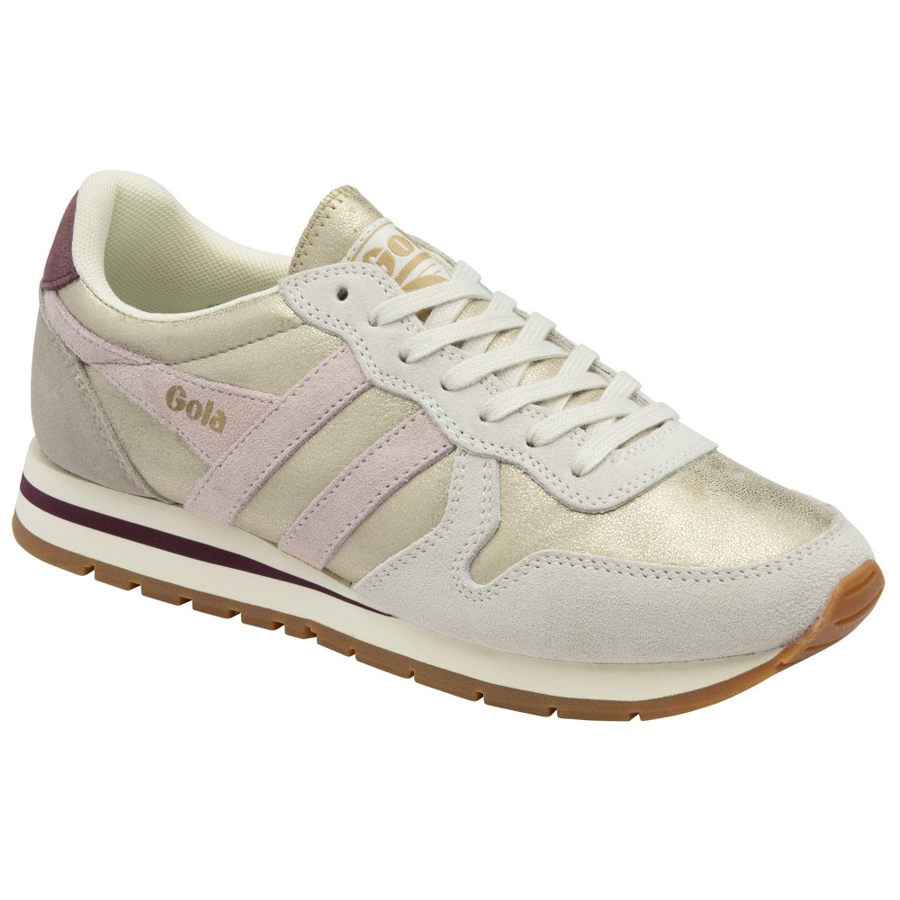 Gola Classics Women's Daytona Blaze Sneakers - Gold/Chalk Pink/Windsor Wine
