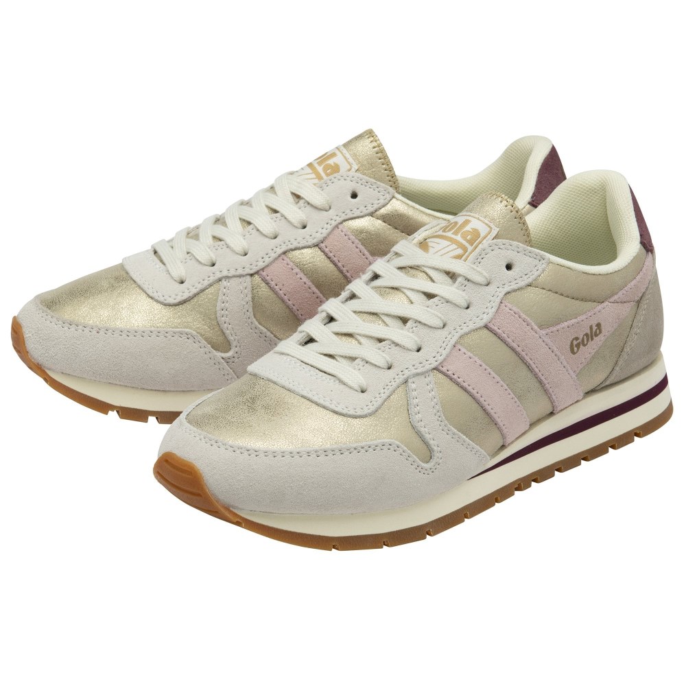 Gola Classics Women's Daytona Blaze Sneakers - Gold/Chalk Pink/Windsor Wine