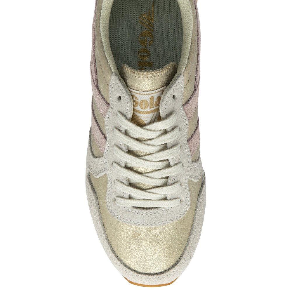 Gola Classics Women's Daytona Blaze Sneakers - Gold/Chalk Pink/Windsor Wine