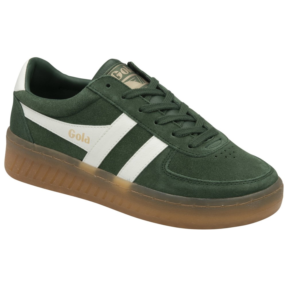 Gola Classics Women's Grandslam Suede Sneakers - Evergreen/Off White/Gum