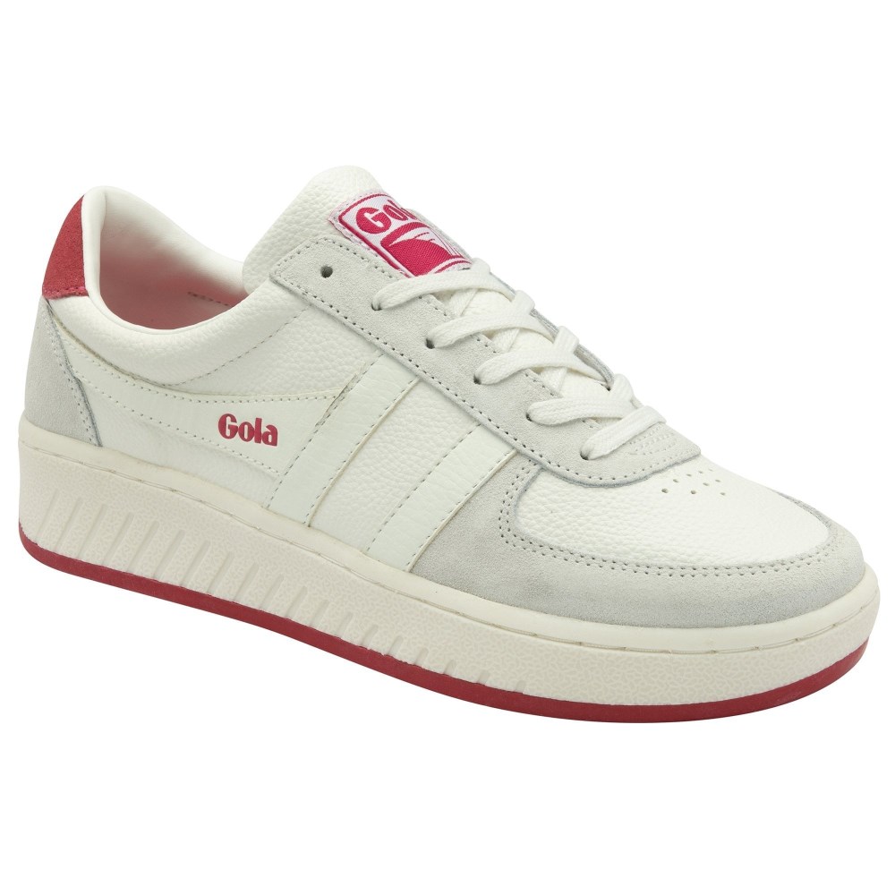 Gola Classics Women's Grandslam '88 Sneakers - White/White/Raspberry