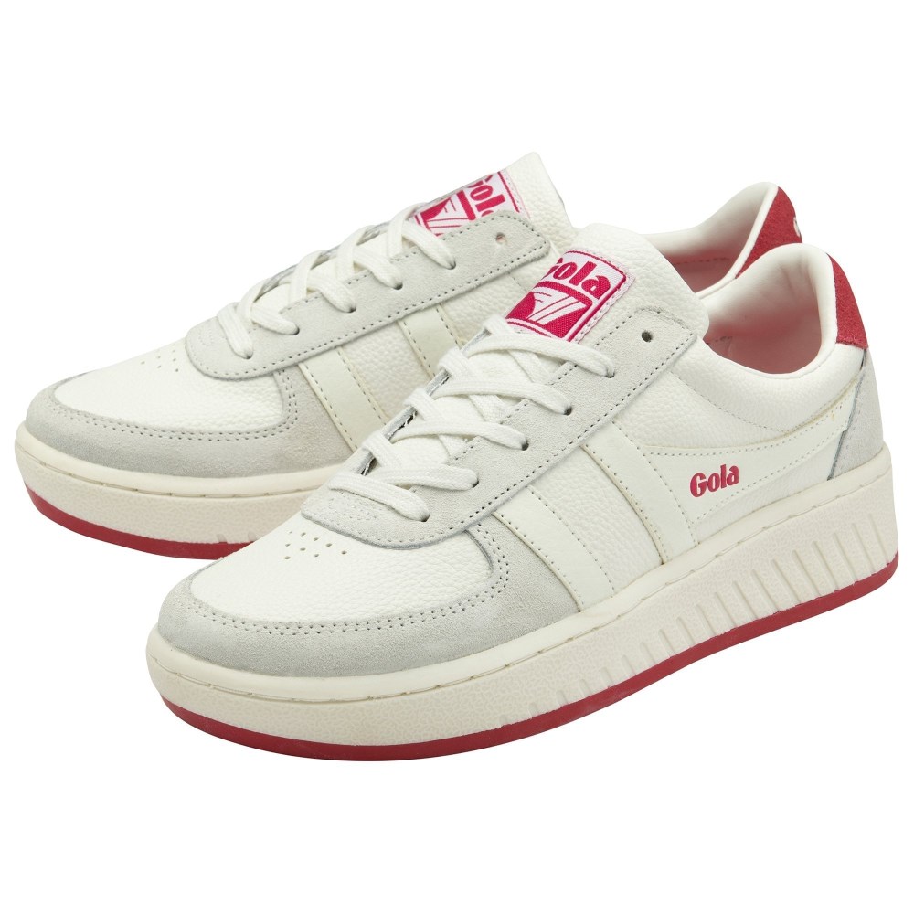 Gola Classics Women's Grandslam '88 Sneakers - White/White/Raspberry