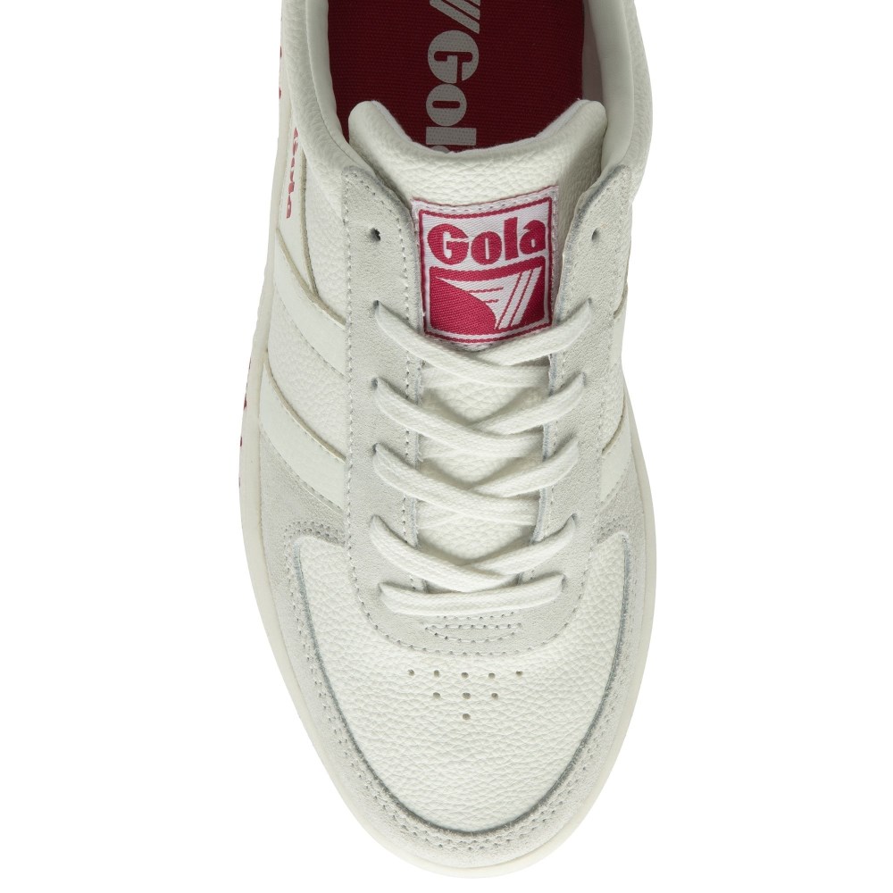 Gola Classics Women's Grandslam '88 Sneakers - White/White/Raspberry