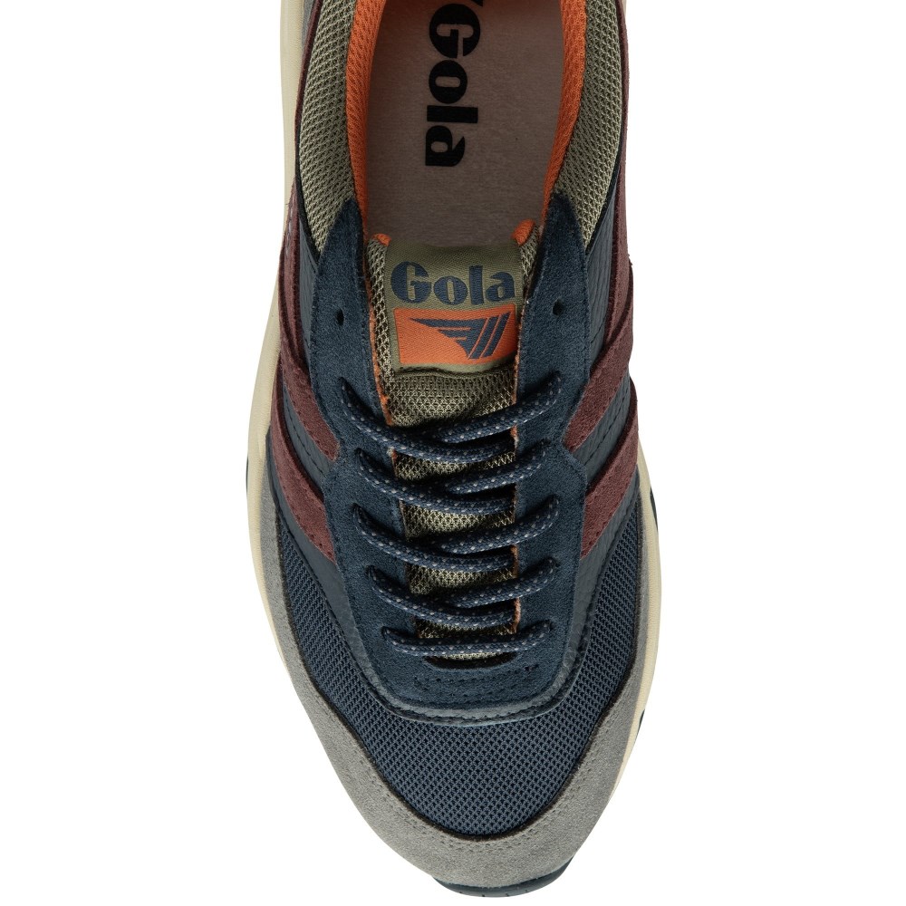 Gola Classics Men's Titan Sneakers - Navy/Ash/Burgundy