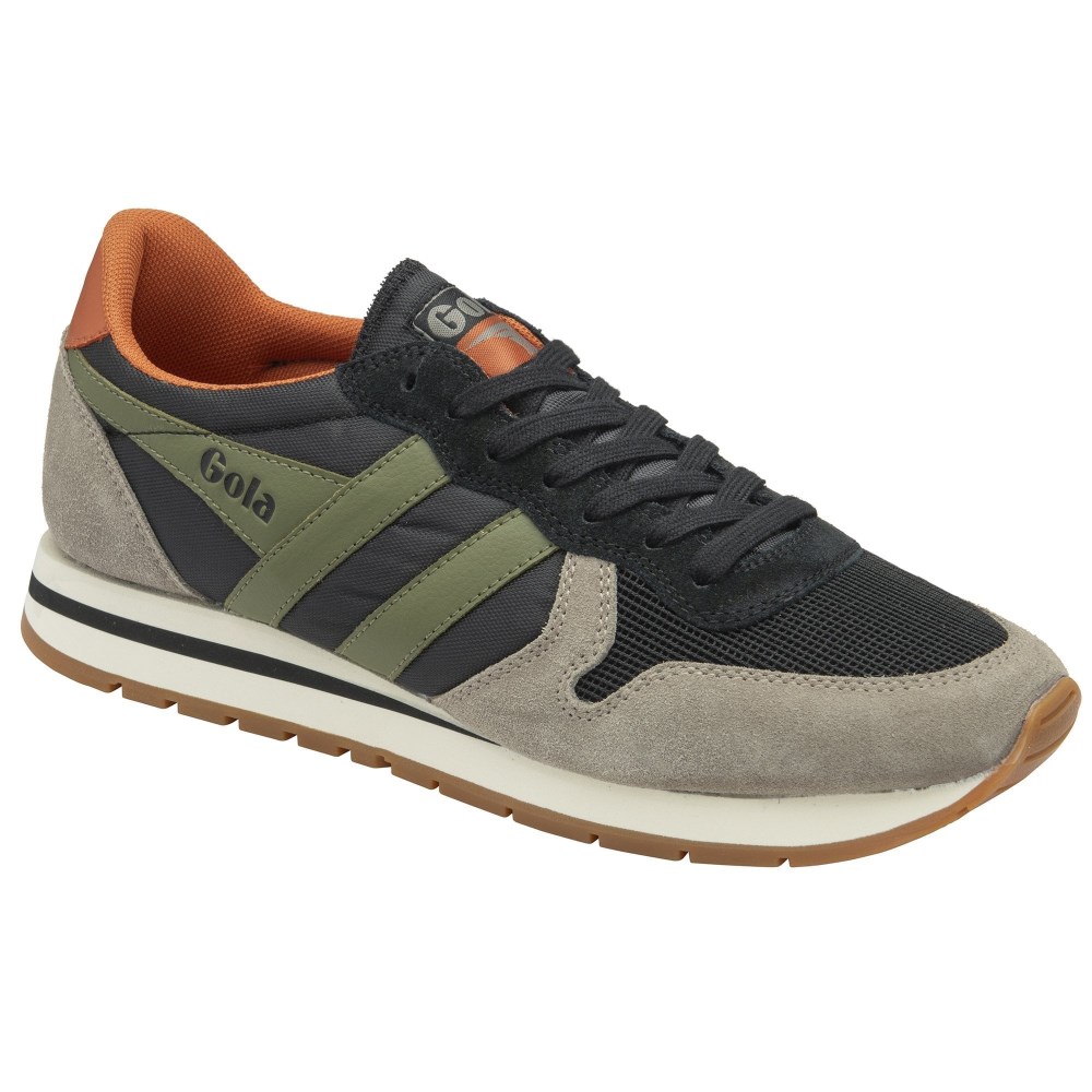 Gola Classics Men's Daytona Sneakers - Black/Rhino/Khaki