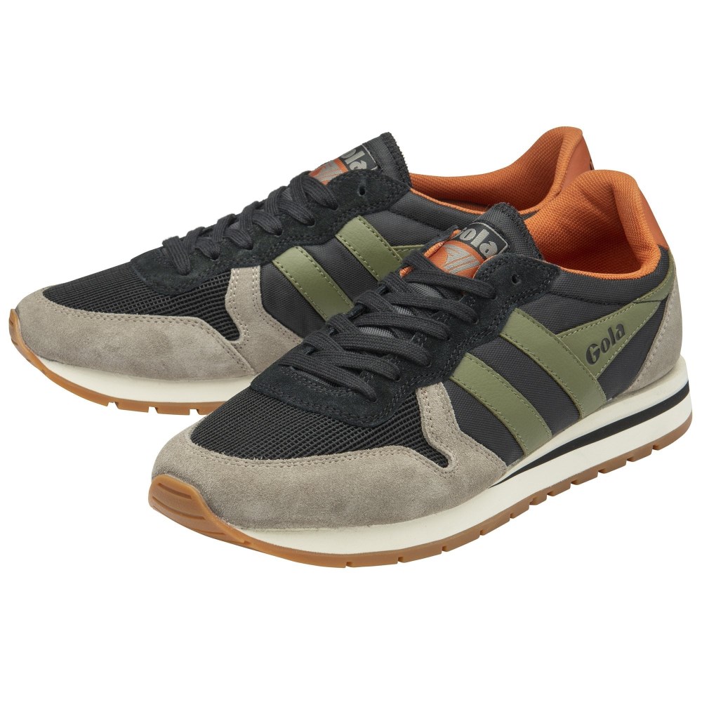 Gola Classics Men's Daytona Sneakers - Black/Rhino/Khaki
