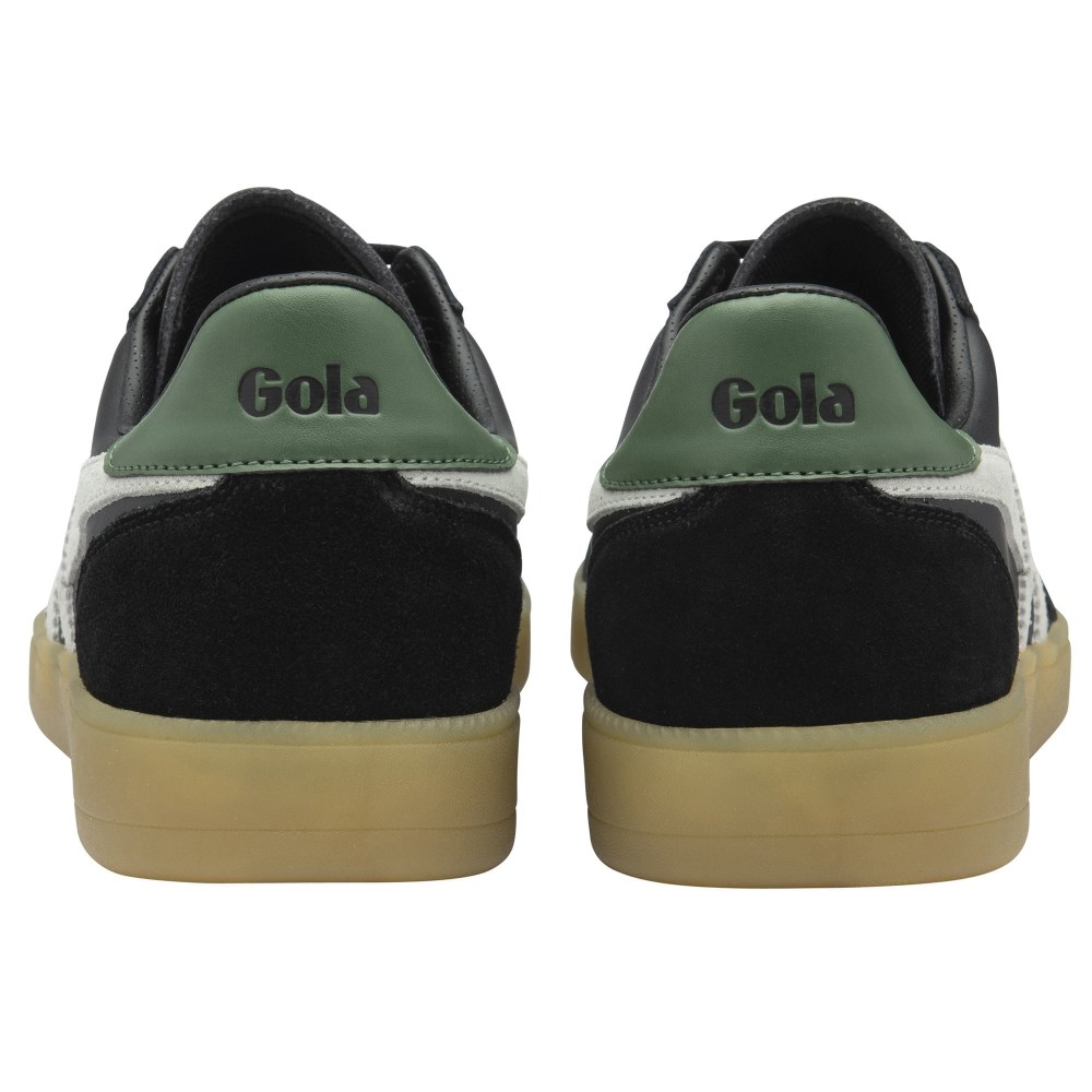 Gola Classics Men's Viper Leather Sneakers - Black/Off White/Evergreen/Gum