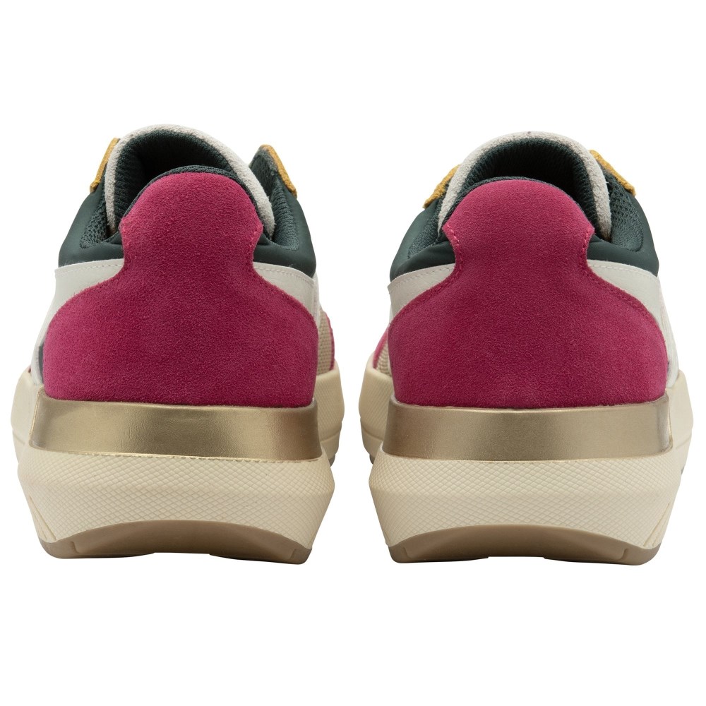 Gola Classics Women's Raven Sneakers - Wheat/Evergreen/Fuchsia
