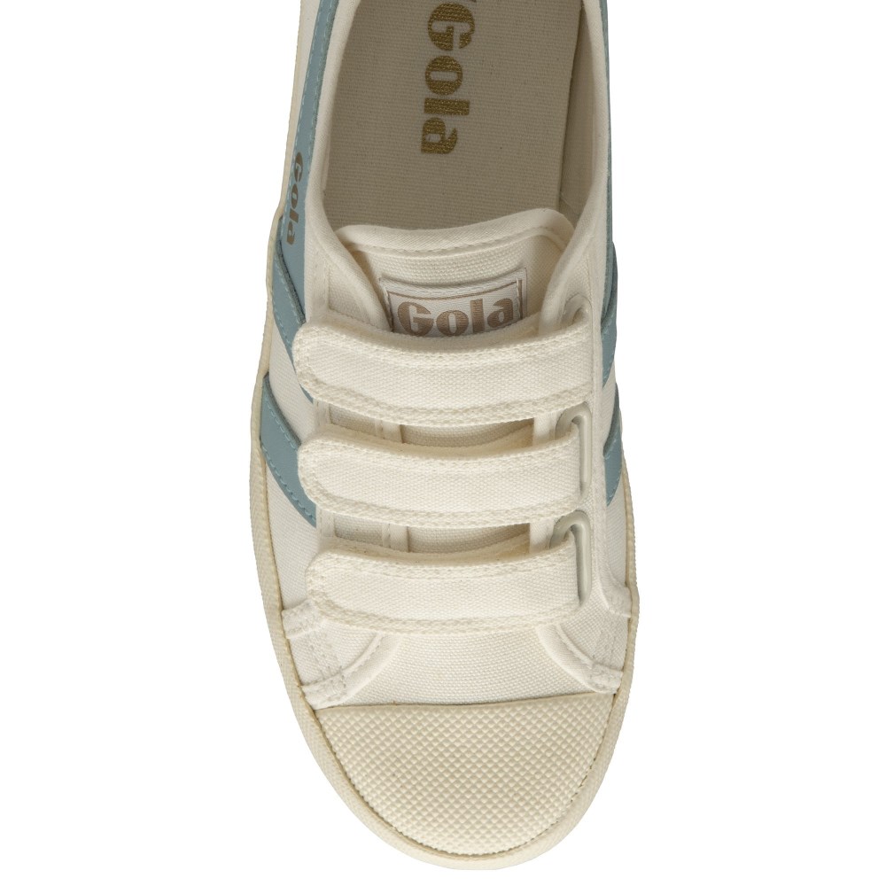 Vegan Gola Classics Women's Coaster Strap Sneakers - Off White/Powder Blue