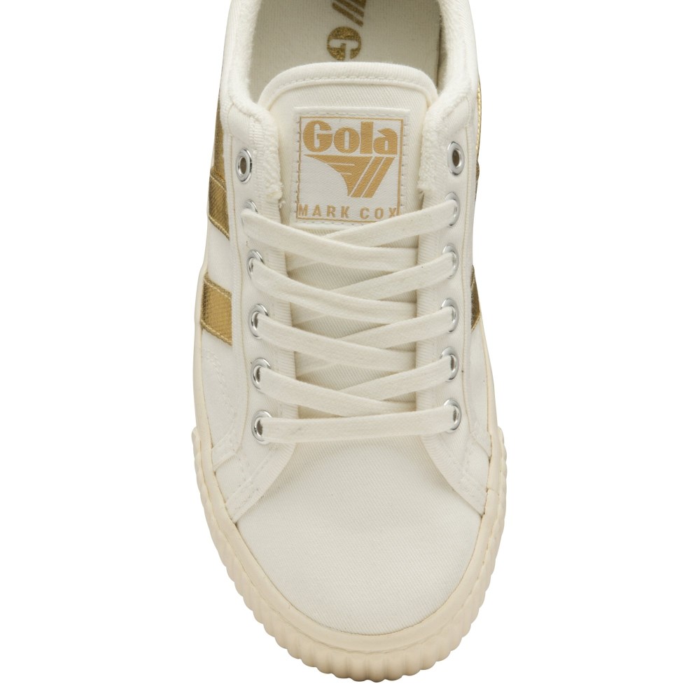 Gola Classics Women's Tennis Mark Cox Sneakers - Off White/Gold