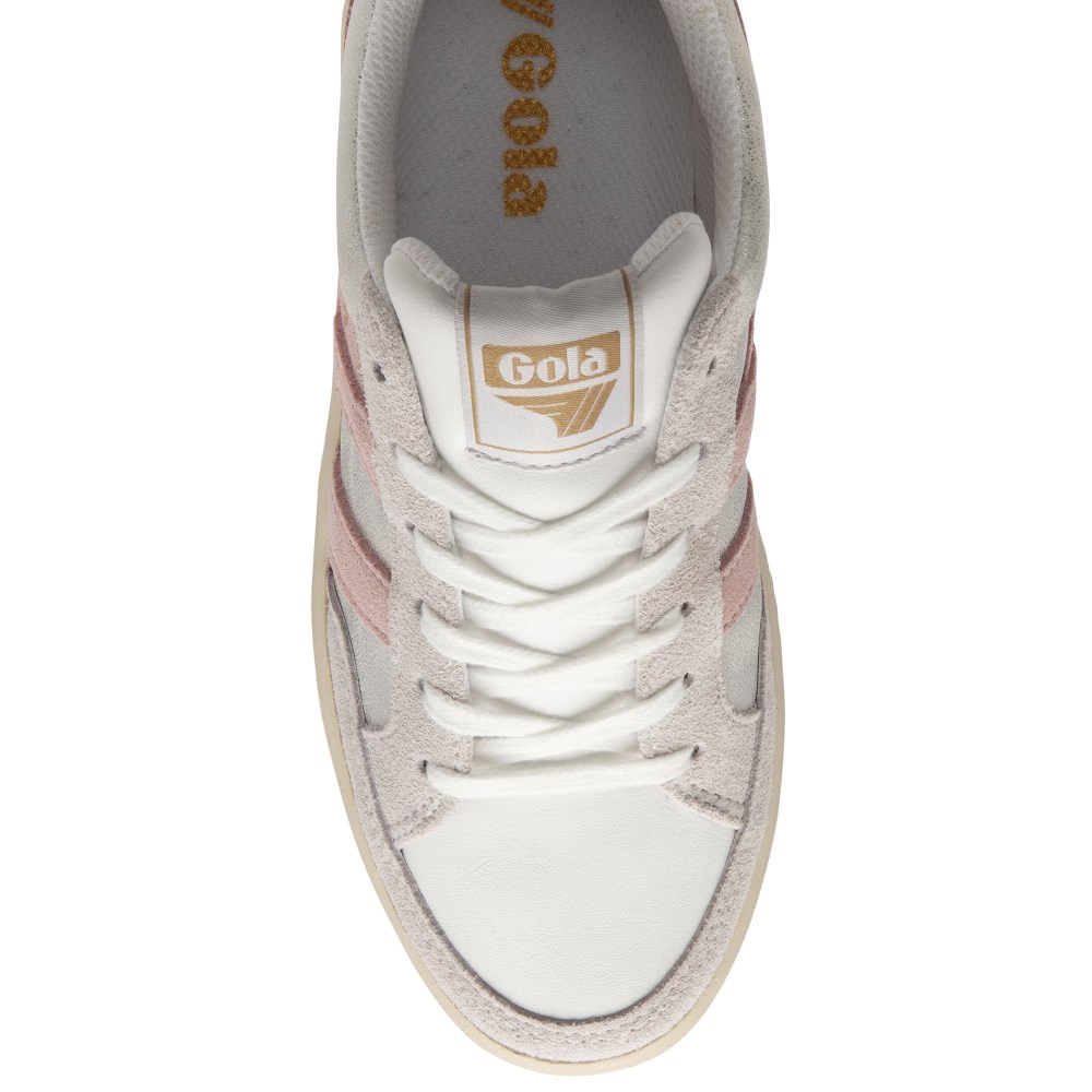 Gola Classics Women's Superslam Blaze Sneakers - White/Chalk Pink/Iceberg