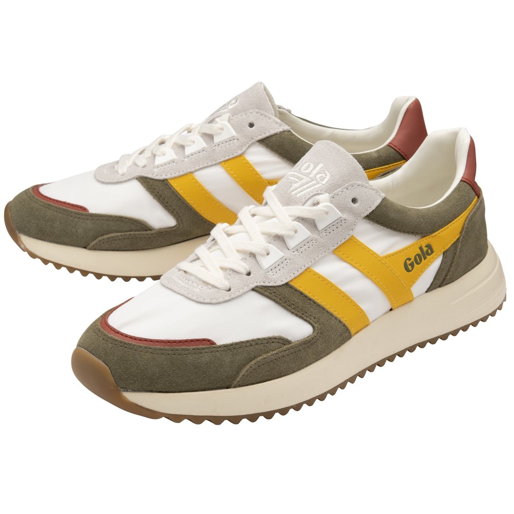Gola Classics Men's Chicago Sneakers - Off White/Khaki/Sun