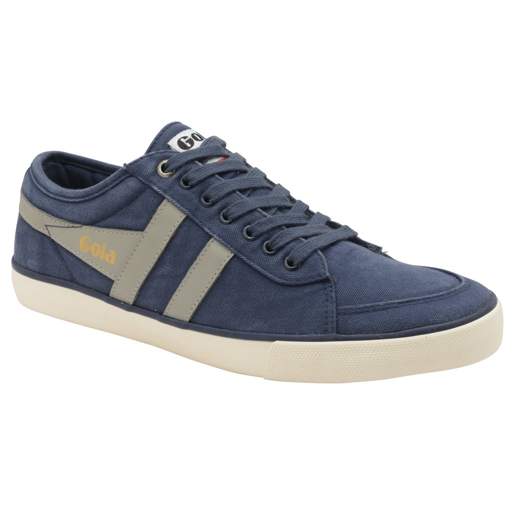 Vegan Gola Classics Men's Comet Plimsoll Sneakers - Navy/Light Grey